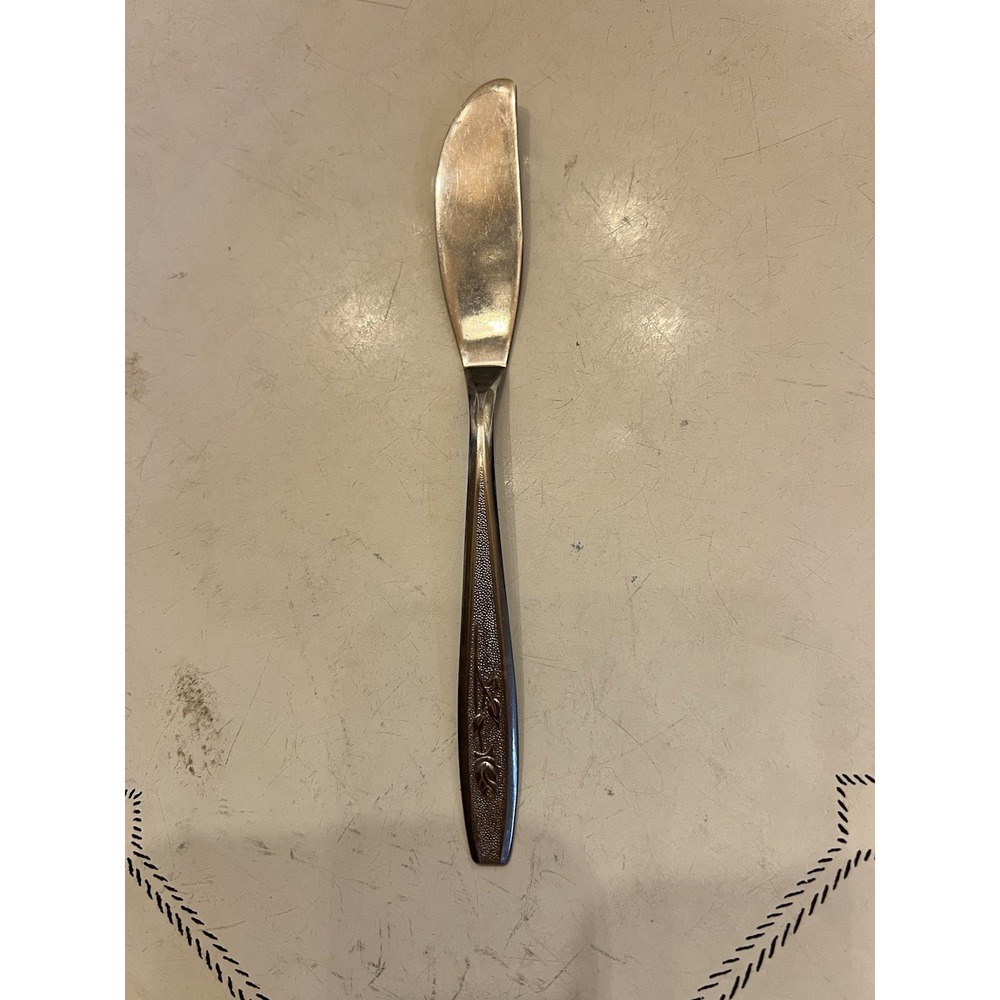Simeon L. & George H. Rogers Co. Stainless Maybrook Rose Butter Spreader